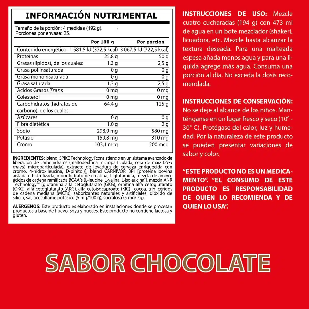 Musclemeds Carnivor Mass 10 Lbs - Imagen 2