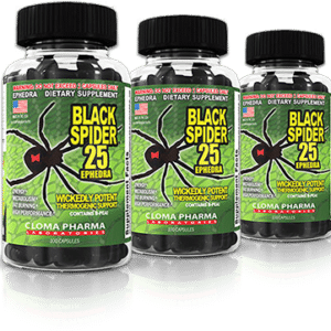 cloma pharma black spider 25, 100 caps