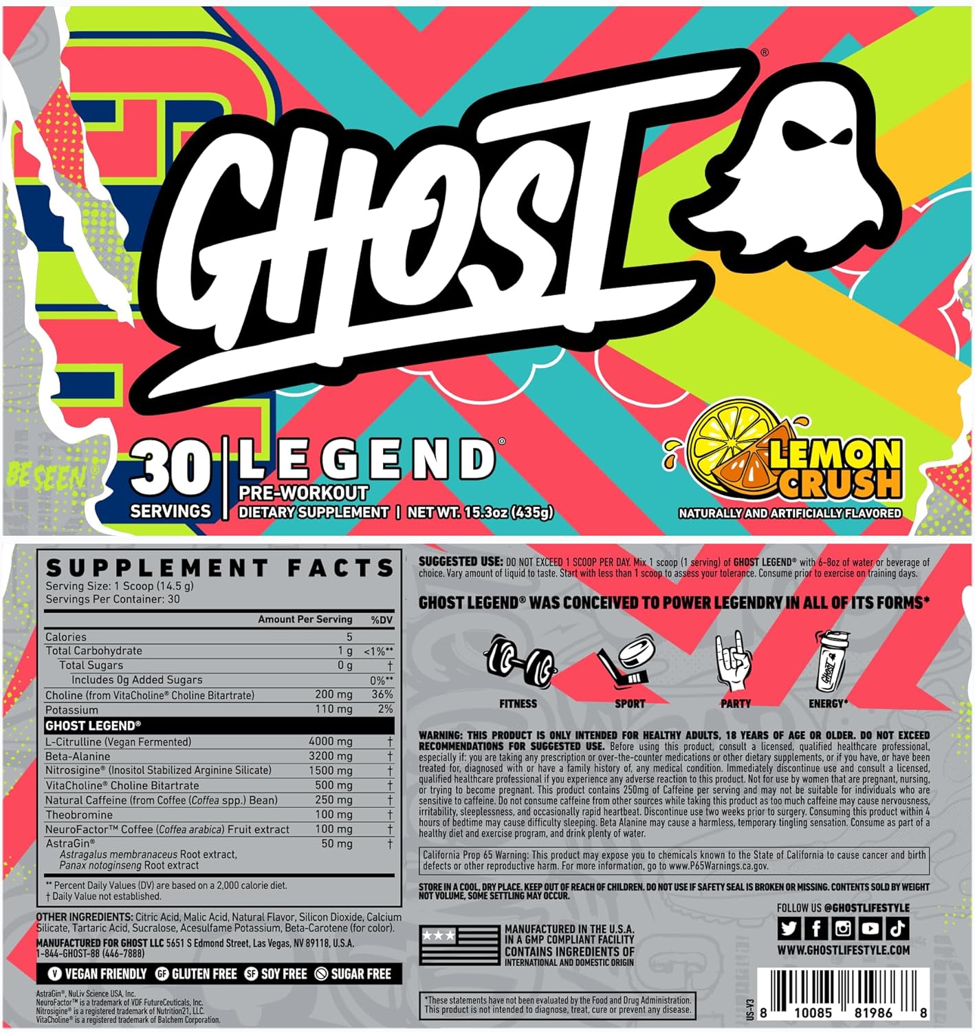 GHOST Legend V3 30 serv Pre Workout - Imagen 2