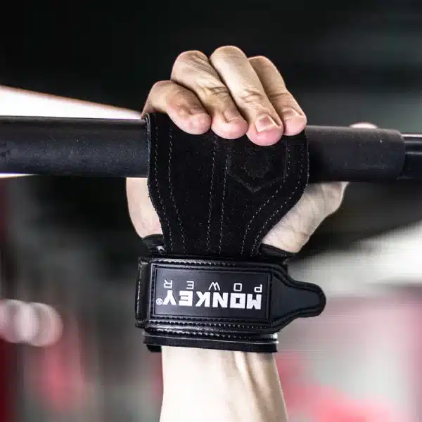 Monkey Power Strap Lifting Grip Piel Guantaleta - Imagen 2