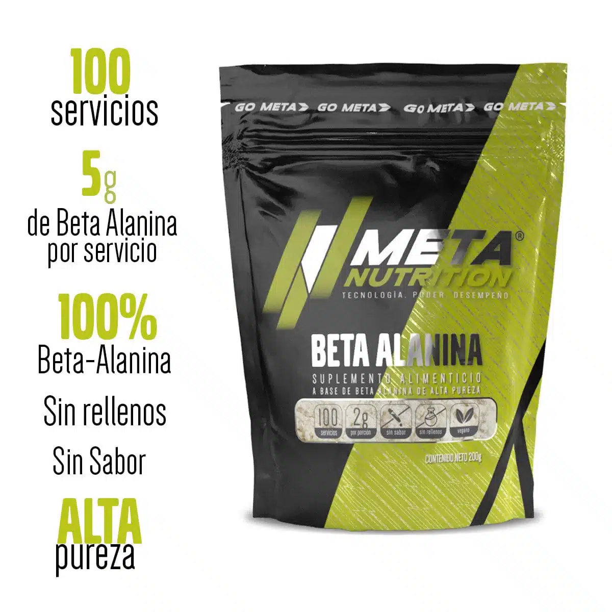 Meta Nutrition Beta Alanina 200 grs