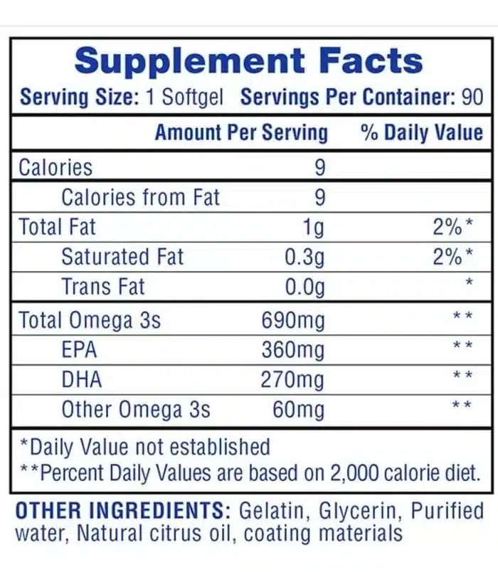 Hi-Tech Fish Oil (omega 3) 90 softgel - Imagen 2