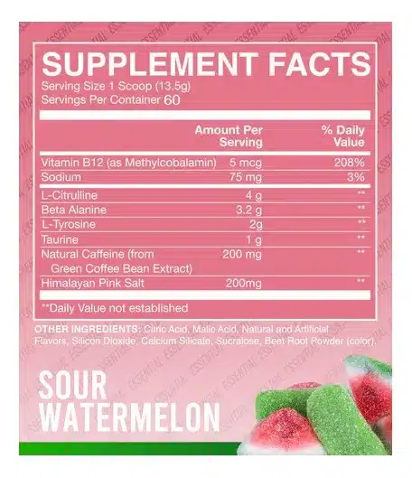 RAW Cbum Essential Pre Workout 60 serv - Imagen 2