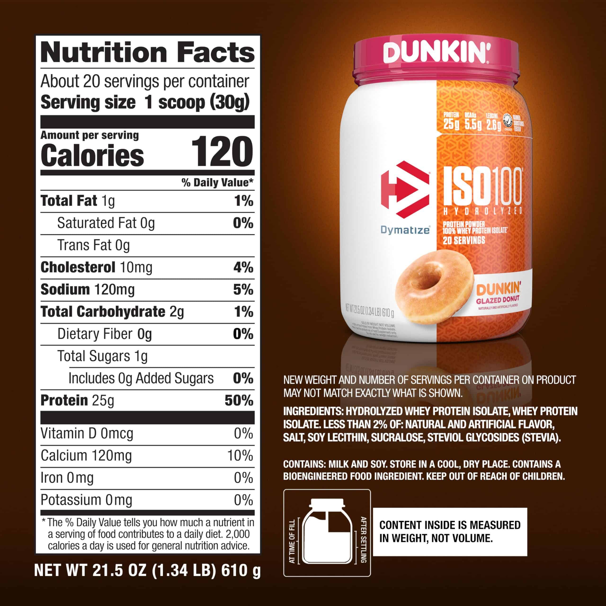 Dymatize ISO 100 1.3 LBS "DUNKIN" Edicion Limitada - Imagen 2