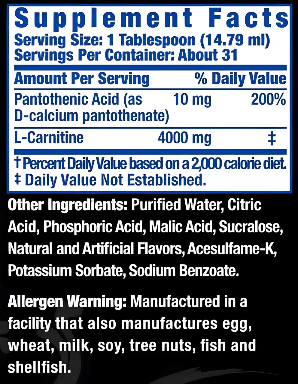 Ronnie Coleman L-Carnitine 4000 mg - Imagen 2