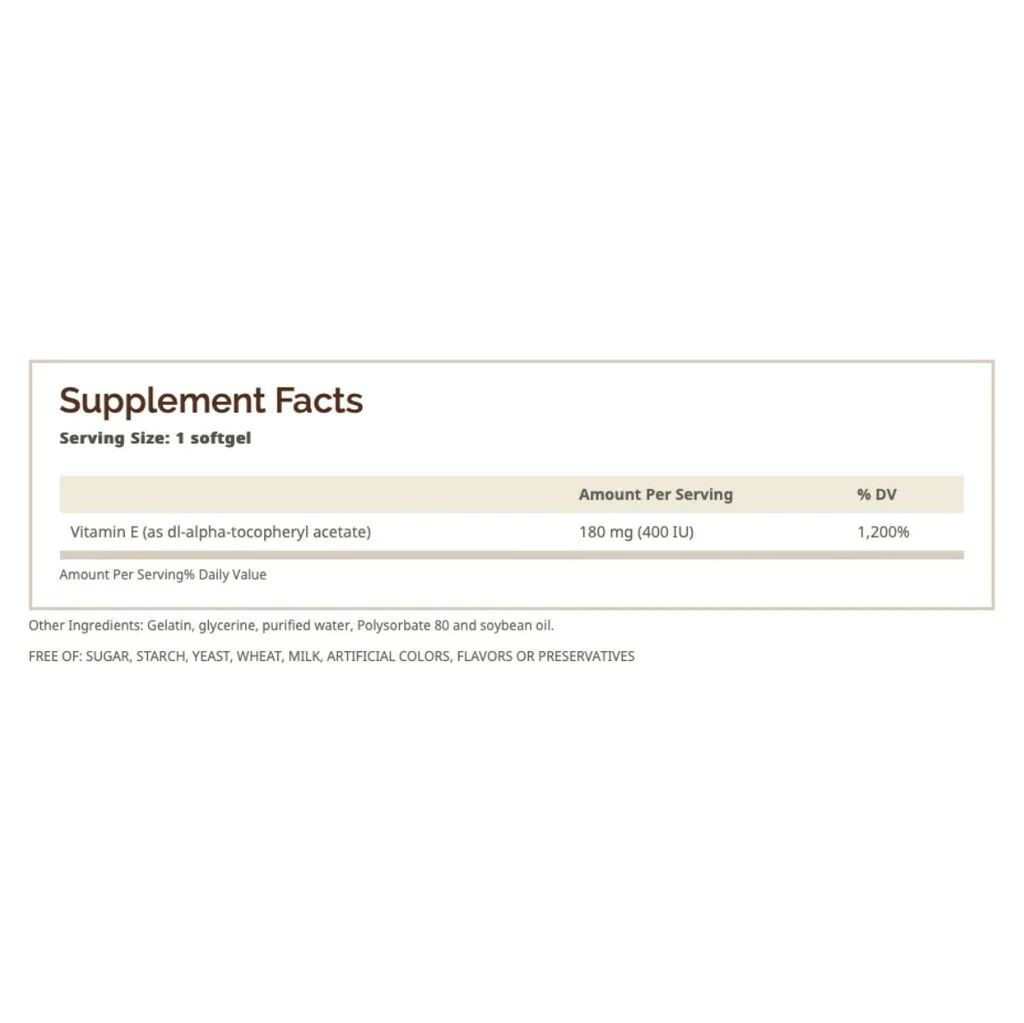 WHP Windmill VITAMIN E 180 MG 400 IU 90 Softgels - Imagen 2