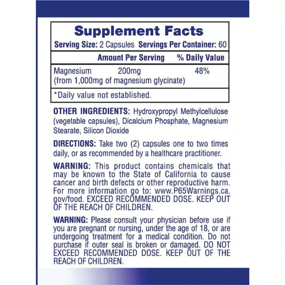 HTP HiTech Magnesium Glycinate 120 Caps - Imagen 2