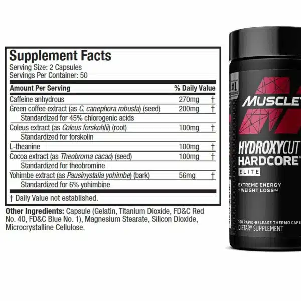 Muscletech Hydroxycut Hardcore Elite 100 tabs - Imagen 2