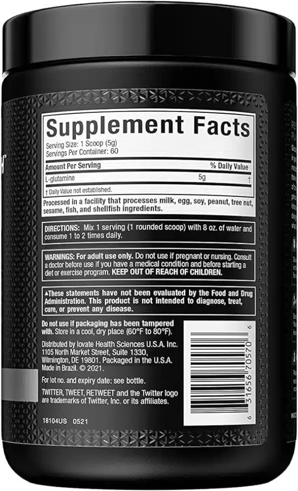 MUSCLETECH Platinum 100% Glutamina, 300 Grs - Imagen 2