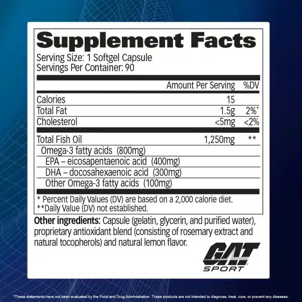 Gat Omega-3, 90 softgel - Imagen 2