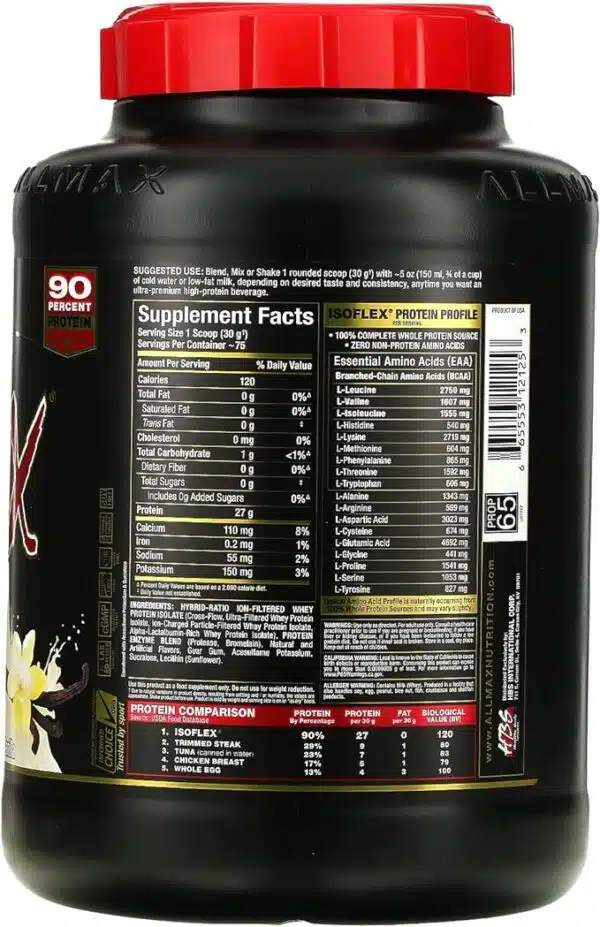 Allmax Isoflex Proteina Isolada 5 lbs - Imagen 2