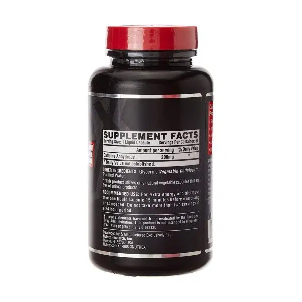 Nutrex Caffeine Black 60 tabs (Cafeina) - Imagen 2