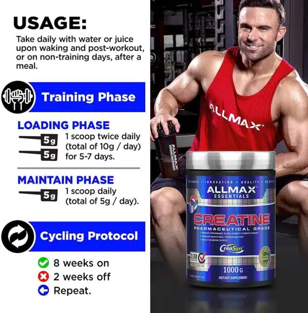 Allmax Creatina Monohidrato 400 GRS - Imagen 2