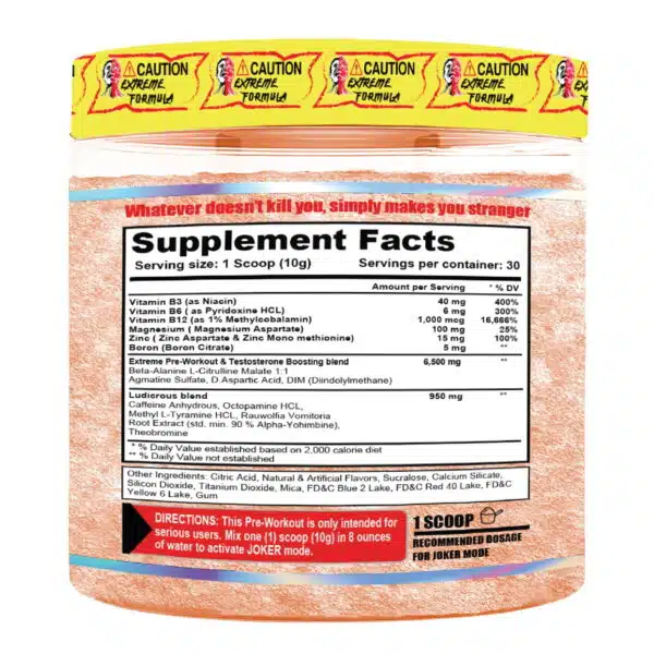 Terror Labz Joker Test Pre Workout 30 serv - Imagen 2