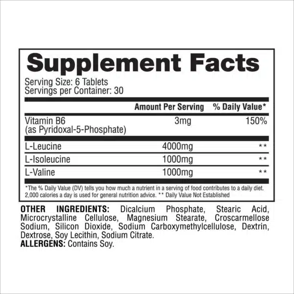 Gaspari bcaa 6000, 180 tabs - Imagen 2