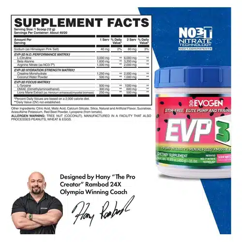 Evogen EVP 3D 20/40 serv Sin Estimulantes - Imagen 2