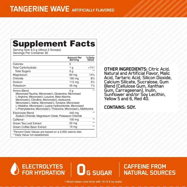 Optimum Nutrition Amino Energy ON Plus + Electrolitos 30 serv - Imagen 3