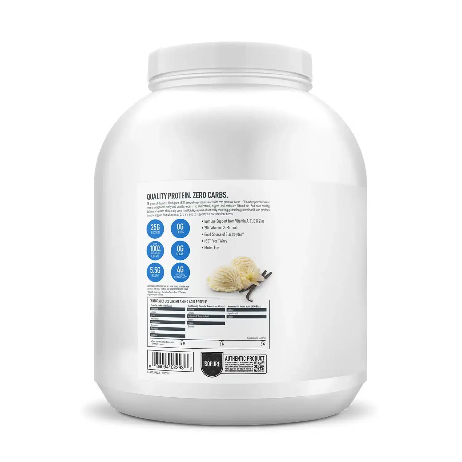 ISOPURE Zero Carb 4.5 Lbs - Imagen 2