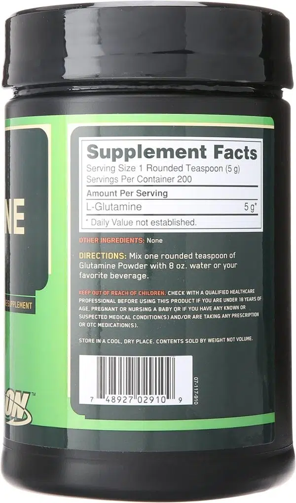 Optimum Nutrition ON Glutamine 1000 grs ( Glutamina pura) - Imagen 2