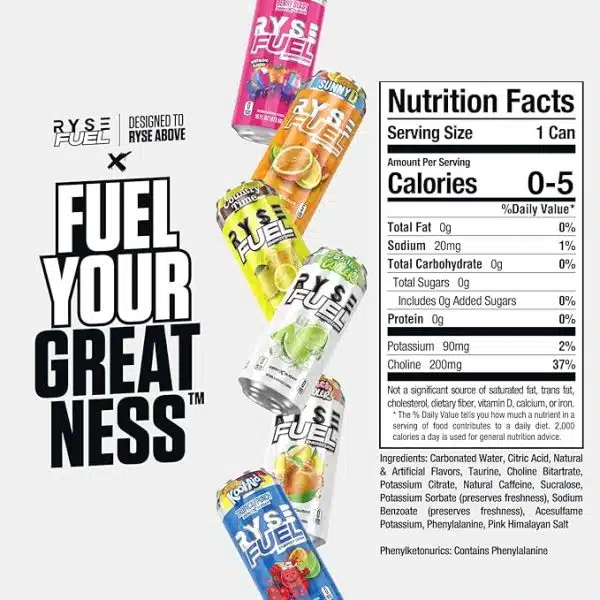Bebida Energética Ryse Fuel Energy Drink 16 Oz/ 24 Pack - Imagen 2