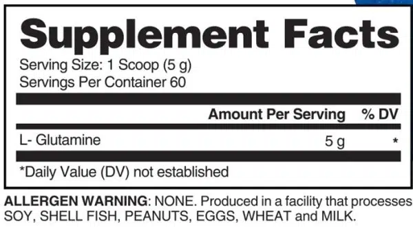 Evogen Glutamina 300 grs UNFLAVORED - Imagen 2