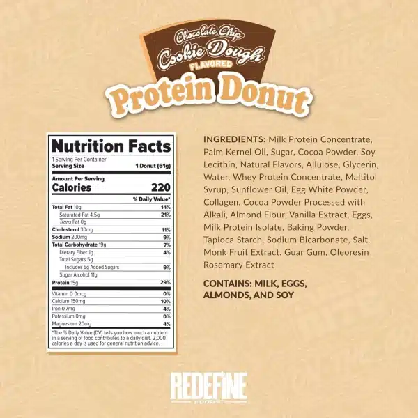 Redefine Protein Donut Caja 8 pz - Imagen 2