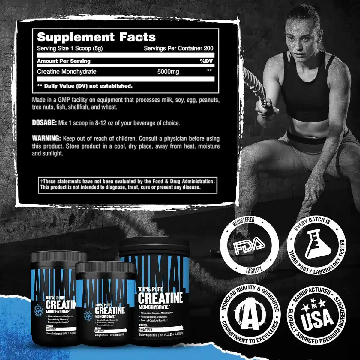 Universal Animal Creatina 1 Kg Monohidrato de Creatina - Imagen 2
