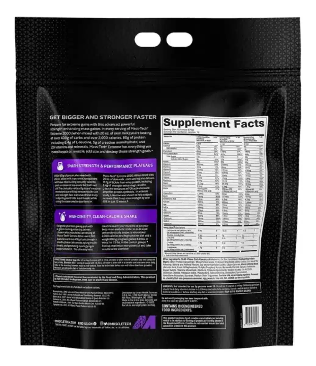 Muscletech Mass-Tech 12 Lbs Extreme 2000 - Imagen 2