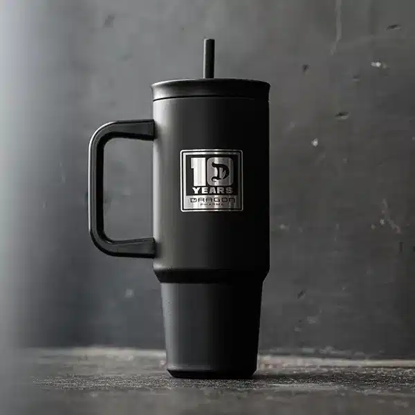Shaker Dragon Pharma Vaso Metalico 40oz 10th Anniversary TUMBLER - Imagen 3